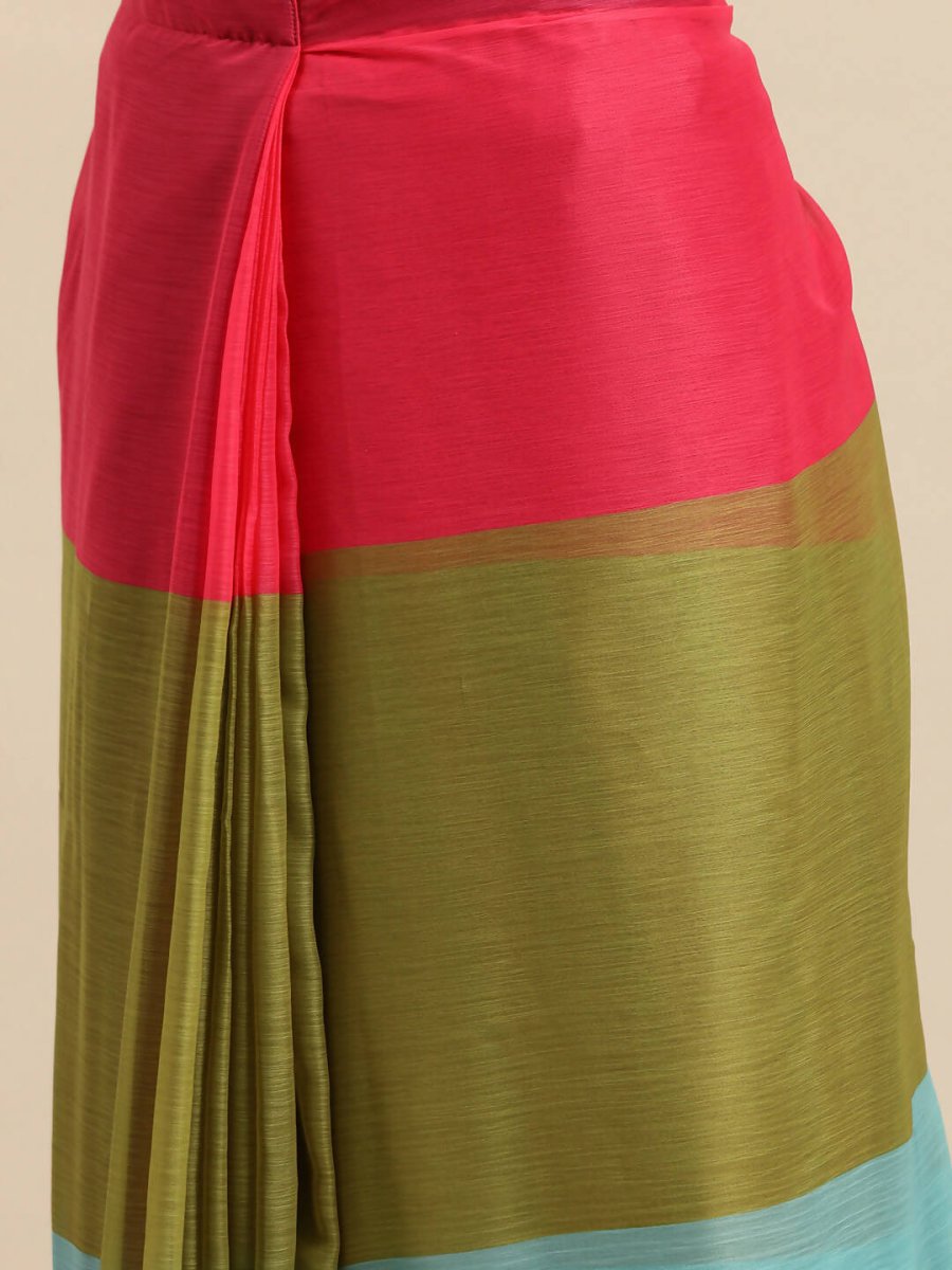 Ahalyaa Women's Traditional Semi Stitch Saree - Blue | Swadesiicart