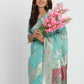Shree Shyam Fashion Linen Cotton Sea Green Saree