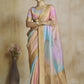 Anaita Peach Fancy Fabric With Digital Print Saree With Blouse