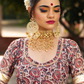Pomcha Jaipur Gulbagh Organza Anarkali Set | Swadesiicart