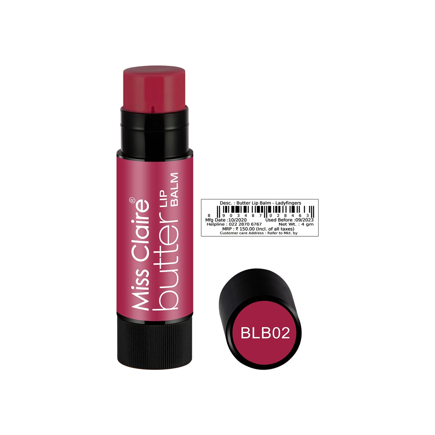 Miss Claire Butter Lip Balm - Ladyfingers | Swadesiicart