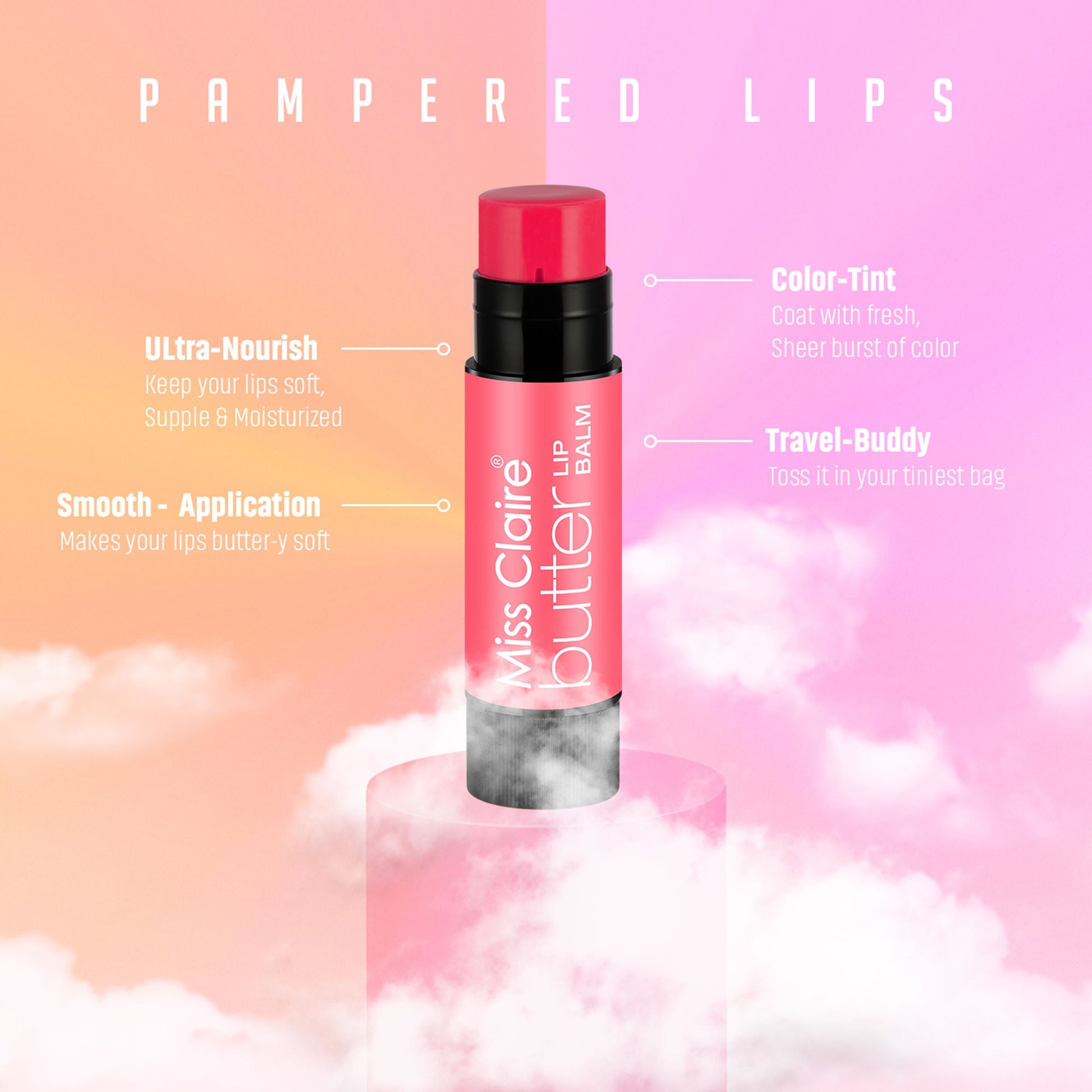 Miss Claire Butter Lip Balm - Ladyfingers | Swadesiicart