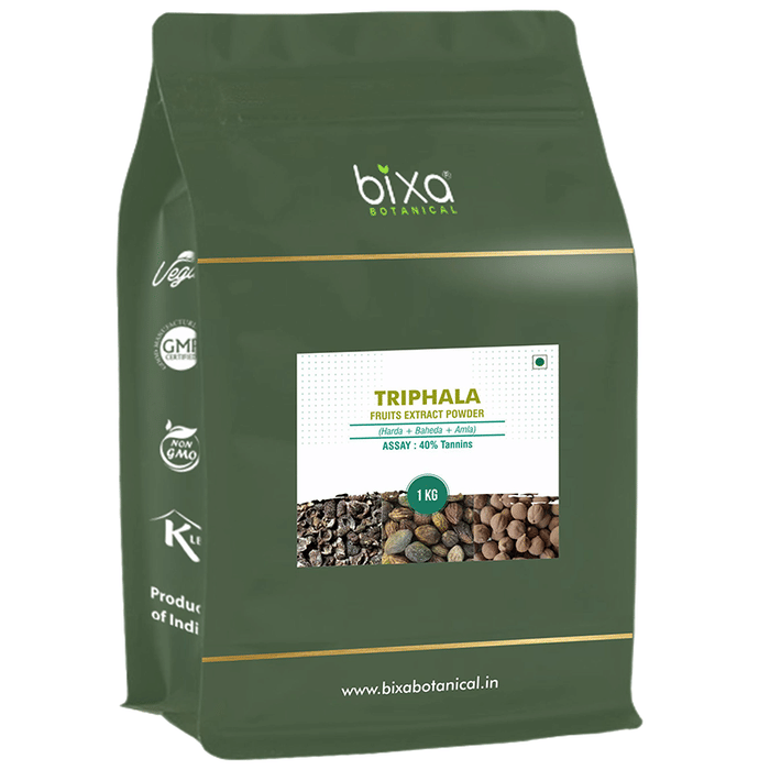 Bixa Botanical Triphala Fruits Extract Powder 40% Tannins | Swadesiicart