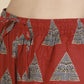 Breathables Women’S Loungewear Kaftan Cotton Red Geometric Print Co-Ord Set