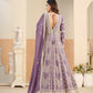 Anaita Purple Heavy Embroidered Faux Georgette Anarkali Suit With Salwar