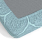 Dreamscape Blue Ethnic Motifs 140 TC Fitted Cotton King Bedsheet & Pillow Covers - Swadesiicart