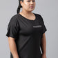 MKH Typography Printed Plus Size Drop Shoulder Sleeves Relaxed Fit Dri-FIT Sports T-shirt - Swadesiicart