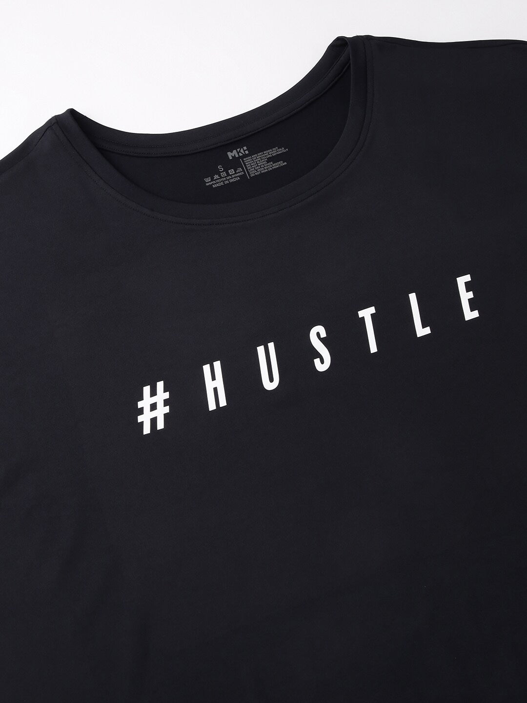 MKH Typography Printed Extended Sleeves Dri-FIT Relaxed Fit T-shirt - Swadesiicart