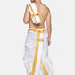 Sethukrishna Men White & Gold-Toned Solid Ready Made Dhoti Pants | Swadesiicart