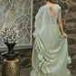 Tikhi Imli Embellished Sequinned Ruffled Ready to Wear Satin Saree | Swadesiicart