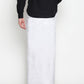 Sethukrishna Men White Double Layer Readymade Dhoti With Pocket | Swadesiicart