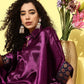 InWeave Women's Wine Navy Brocade Satin Boho Blue Palazzo Set - Swadesiicart
