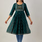 Kalini Ethnic Motifs Printed Mirror Work Kurta - Swadesiicart