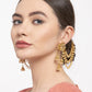 Shining Diva Gold-Polished Taselled Classic Jhumkas | Swadesiicart