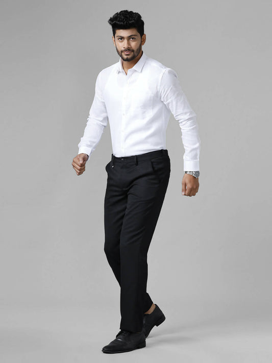 Ramraj Cotton Cotton Linen Full Sleeve White Shirt | Swadesiicart