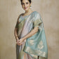 Anaita Grey Fancy Fabric With Digital Print Saree With Blouse