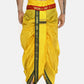 Sethukrishna Men Yellow Solid Readymade Dhoti Pants | Swadesiicart
