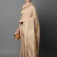 Mitera Cream-Coloured & Gold-Coloured Ethnic Motifs Silk Blend Banarasi Saree | Swadesiicart