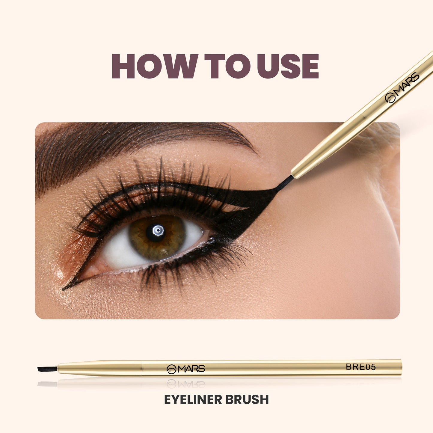 MARS Cosmetics Artist Arsenal Professional Eyeliner Brush - Swadesiicart