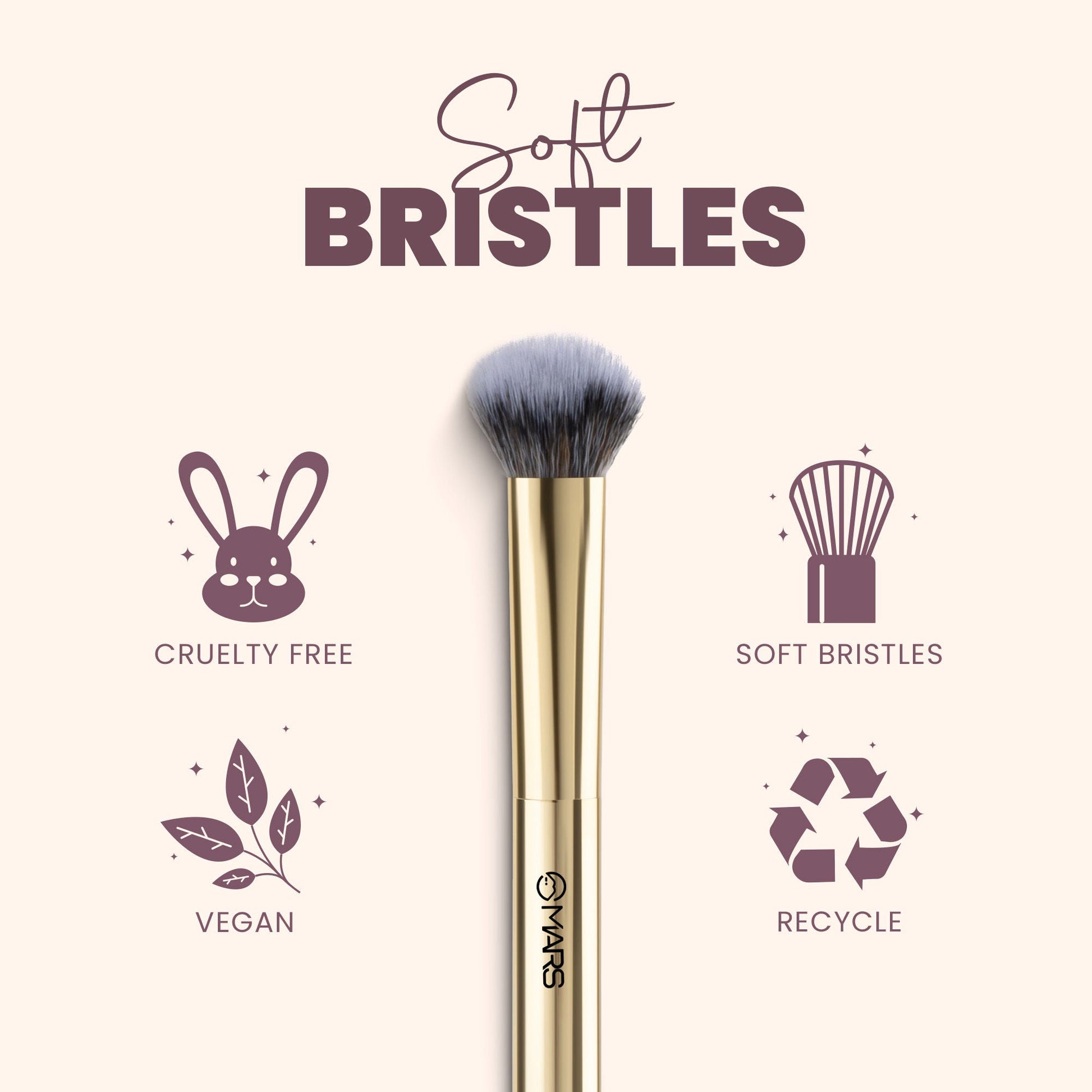 MARS Cosmetics Dense Highlighter Brush - Swadesiicart