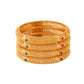 NVR Women's Set of 2 Gold-Polished Traditional Bangles - Swadesiicart
