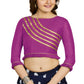 Aastha Fashion Women's Purple Art Silk Designer Party Wear Readymade Blouse