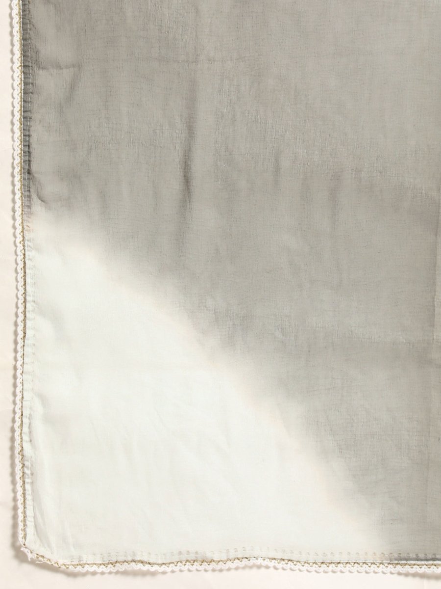 All About You Women Embroidered Chikankari Kurta With Trousers & With Dupatta | Swadesiicart