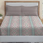 MYTRIDENT Dusk and Dawn Brown Printed Pure Cotton 144 TC Queen Bedsheet Pillow Covers - Swadesiicart