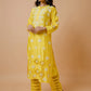 HOUSE OF KARI Floral Embroidered Chanderi Silk Chikankari Kurta | Swadesiicart