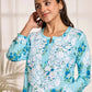 HOUSE OF KARI Floral Embroidered Chikankari Pure Cotton Kurta | Swadesiicart