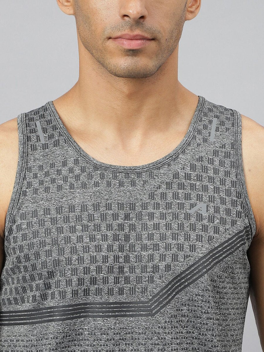 Alcis Men Heather Anti-Static Slim-Fit Swadesiicartnce Running Singlet | Swadesiicart
