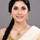 Saraf RS Jewellery Women Gold-Toned & Multi-Coloured CZ-Studded Handcrafted Jewellery Set - Swadesiicart