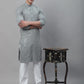 Sojanya Ethnic Motif Embroidered Sequined Work Pure Cotton Kurta | Swadesiicart