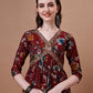Alia Cut Floral Printed Embroidered Kurta With Pant & Dupatta, Multicolor - Hiral Fashion
