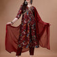 Alia Cut Floral Printed Embroidered Kurta With Pant & Dupatta, Multicolor - Hiral Fashion