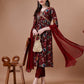 Alia Cut Floral Printed Embroidered Kurta With Pant & Dupatta, Multicolor - Hiral Fashion