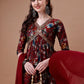 Alia Cut Floral Printed Embroidered Kurta With Pant & Dupatta, Multicolor - Hiral Fashion