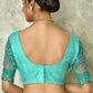 Aqua Blue Silk Plain Saree with Blouse Piece - Purvi