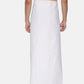 Sethukrishna Men White Solid Cotton Dhoti (GENIE-67335) | Swadesiicart