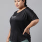 MKH Typography Printed Plus Size Drop Shoulder Sleeves Relaxed Fit Dri-FIT Sports T-shirt - Swadesiicart