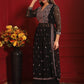 Kalini Embroidered Pleated Thread Work Kurta with Sharara | Swadesiicart