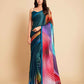 Sangria Navy Blue & Violet Satin Ready to Wear Saree | Swadesiicart