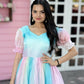 Jyoti Fashion Women's Multicolor Printed Jimmy Silk Anarkali Dress | Swadesiicart