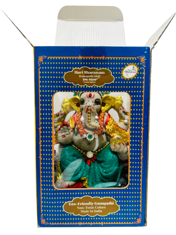 Eco-Friendly Ganesh Idol Small (Non-Toxic Colors) With Kumkum & Akshat | Swadesiicart