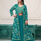 Anaita Turquoise Faux Georgette Sequins Embroidered Stitched Ethnic Suit