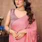 Aafreen Partywear Designer Peach Rangoli Silk Fancy Saree