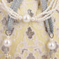 Masq Women Yellow & Grey Embellished Embroidered Potli Clutch - Swadesiicart