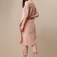 Kalini Women Woven Striped Thread Work Kurta with Trousers - Swadesiicart