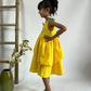 ArthLife Yellow Pepa Rainbow Partywear Dress