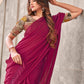 Tikhi Imli Woven Design Tasselled Satin Jacquard Ready to Wear Saree | Swadesiicart